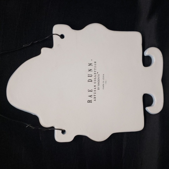 Rae Dunn NWOT Ceramic Powder Blue and White Secret Santa Plaque - Picture 3 of 5